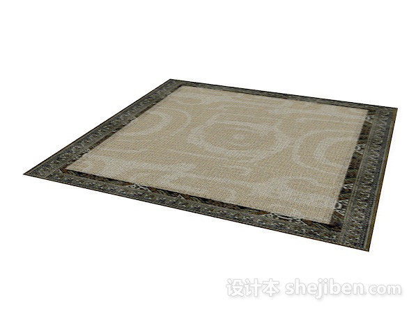 免费简单居家地毯3d模型下载