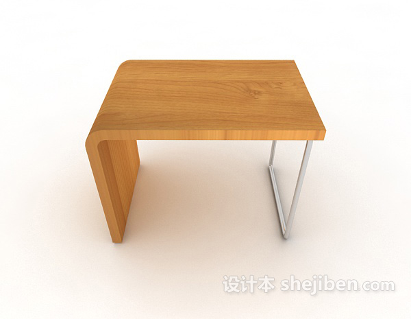 现代风格现代实木家居凳3d模型下载