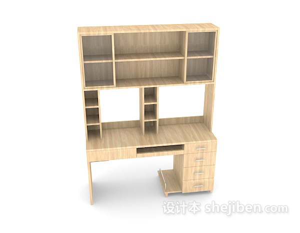 现代风格家居书桌3d模型下载