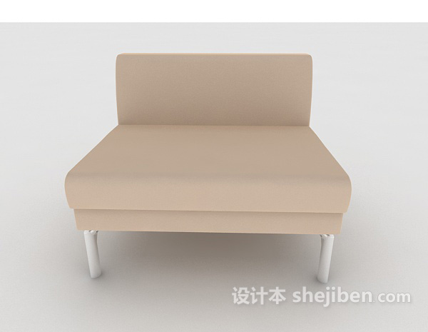现代风格浅棕色简约家居椅子3d模型下载
