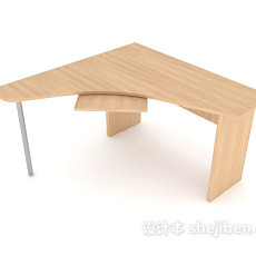 木质电脑桌子3d模型下载