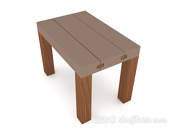 设计本家居实木小板凳3d模型下载