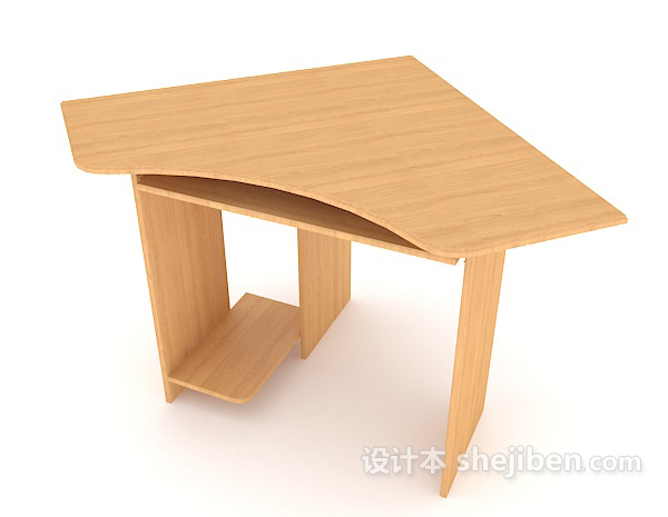三角书桌3d模型下载