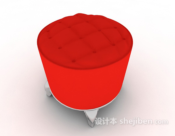 免费欧式家居沙发凳3d模型下载