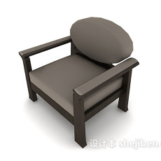 灰色家居椅子3d模型下载