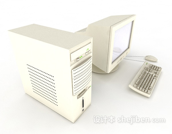 设计本台式电脑机3d模型下载