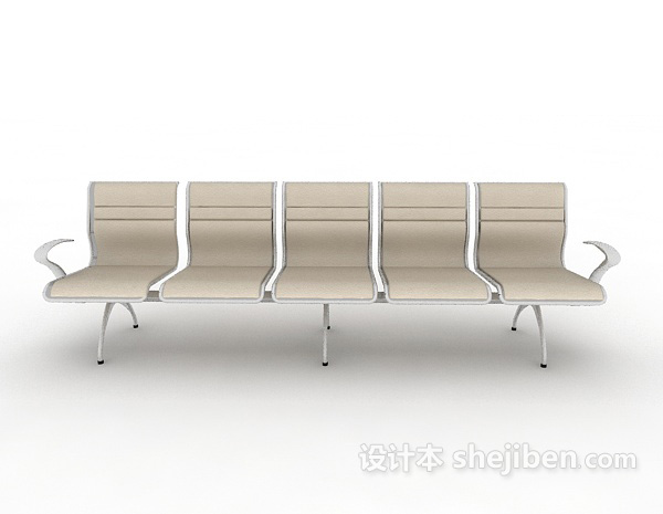 现代风格公共多人椅3d模型下载