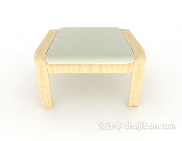 现代风格清新小板凳3d模型下载