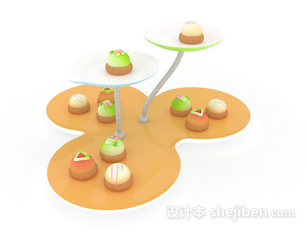 免费甜点蛋糕3d模型下载