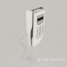 挂壁式电话机3d模型下载
