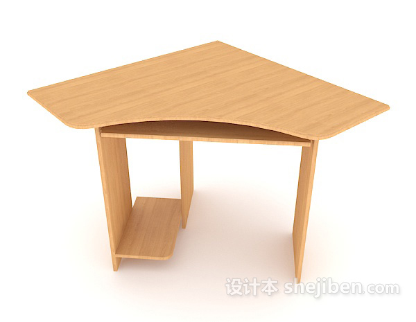 现代风格三角书桌3d模型下载
