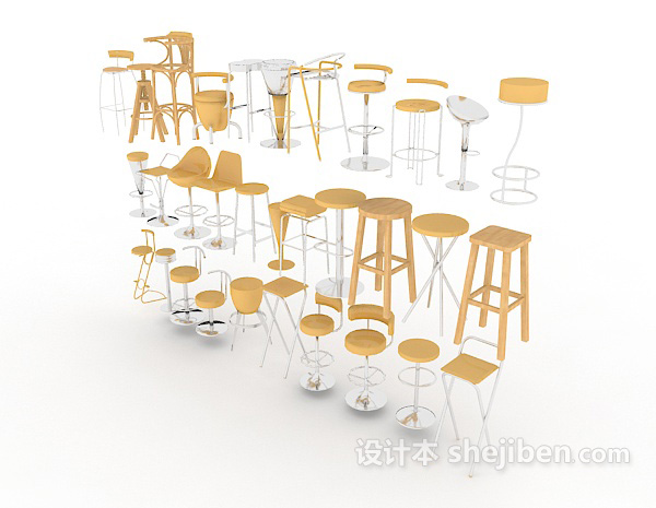 设计本现代家居椅集合3d模型下载