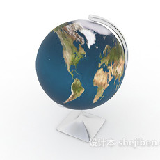 现代地球仪3d模型下载