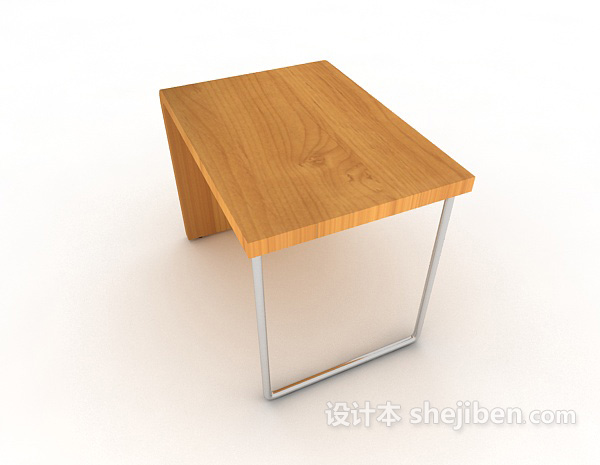 设计本现代实木家居凳3d模型下载