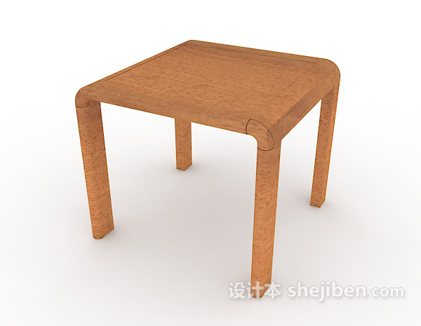 免费实木家居板凳3d模型下载