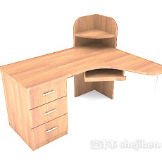 简单办公桌3d模型下载