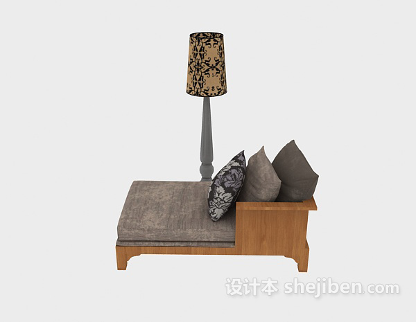 欧式风格欧式简单实木组合沙发3d模型下载