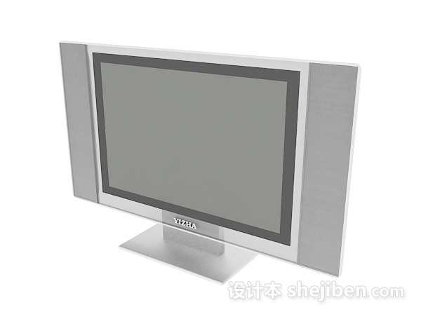 设计本灰色超薄电视机3d模型下载