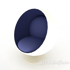 个性圆形单人沙发3d模型下载