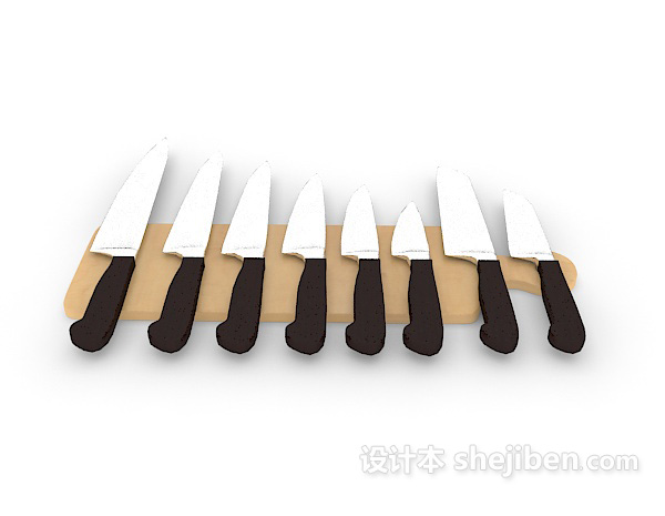 现代风格厨卫刀具3d模型下载