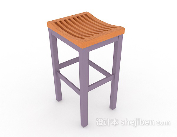 设计本简单吧台椅3d模型下载