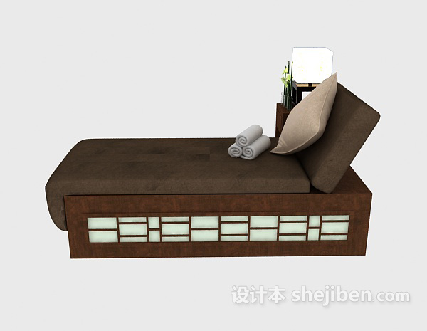 中式风格新中式时尚简单休闲椅3d模型下载