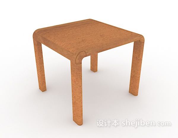实木家居板凳3d模型下载