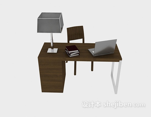 设计本休闲简约桌椅组合3d模型下载