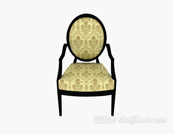 欧式风格欧式单人椅3d模型下载