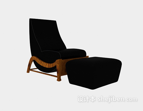 免费简单家居休闲椅3d模型下载