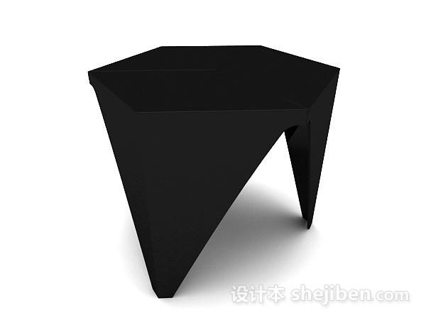 实木简单休闲凳3d模型下载