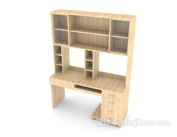 免费家居书桌3d模型下载