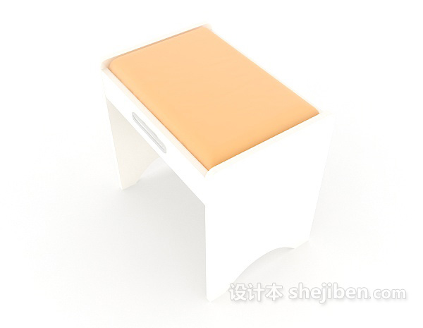 设计本现代简约凳子3d模型下载