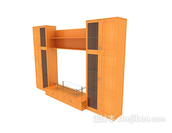 简单现代实木电视柜