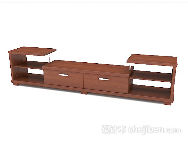 设计本简单实木电视柜3d模型下载