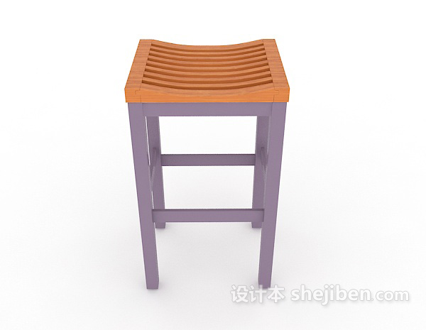 现代风格简单吧台椅3d模型下载