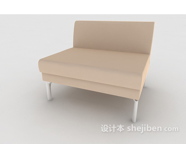 浅棕色简约家居椅子3d模型下载