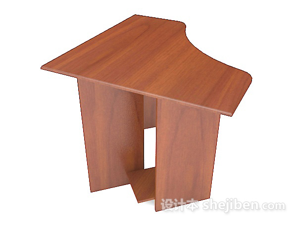 现代风格实木家居小书桌3d模型下载