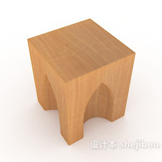 实木居家板凳3d模型下载