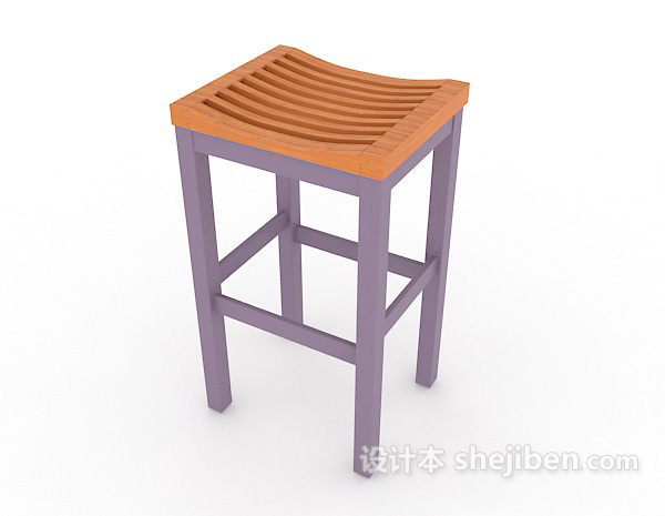 免费简单吧台椅3d模型下载