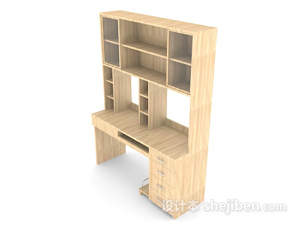 设计本家居书桌3d模型下载