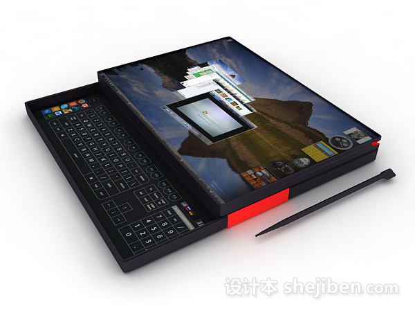 设计本电脑键盘3d模型下载