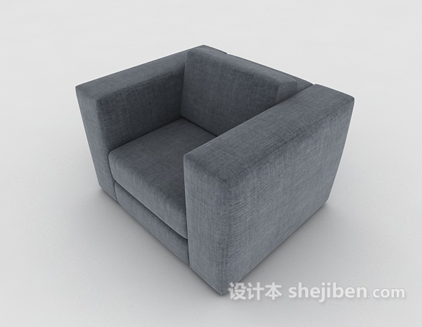 灰色方形单人沙发