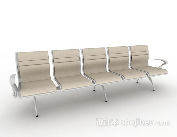 免费公共多人椅3d模型下载