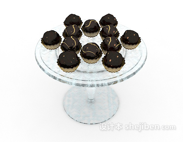 现代风格巧克力甜点3d模型下载