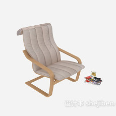 简约木质休闲椅子3d模型下载