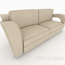 简单大方多人沙发3d模型下载