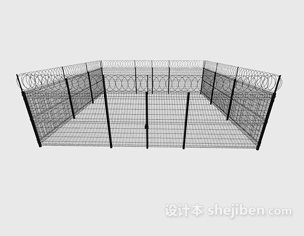 设计本铁丝围栏3d模型下载