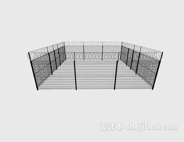 铁丝围栏3d模型下载