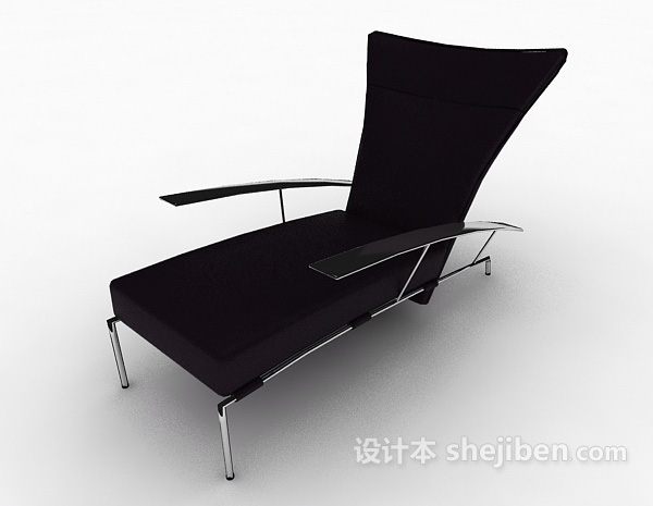 棕色躺椅沙发3d模型下载